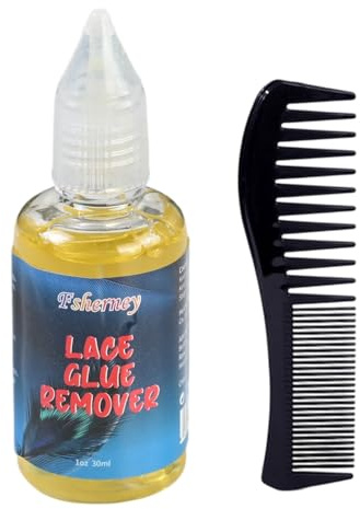 Rimuovi Colla per Parrucche, Solventi per Collanti da Capelli, Remover per Extension Capelli con Pettine, Solvente per Rimozione Extension Capelli per Parrucche Pizzo, 1FL.oz (30 ml)