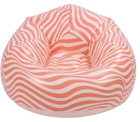 SUNGOOYUE Minimalismus Aufblasbarer Couchstuhl, PVC-Material, Leichter Aufblasbarer Stuhl für Garten, Pool, Strand, Picknick, Entspannung (PINK)