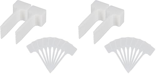 Relaxdays Pflanzenschilder 100er Set, zum Beschriften, Beet & Anzucht, HxB 14,5x5,5 cm, Kunststoff Pflanzenstecker, weiß (Packung mit 2)