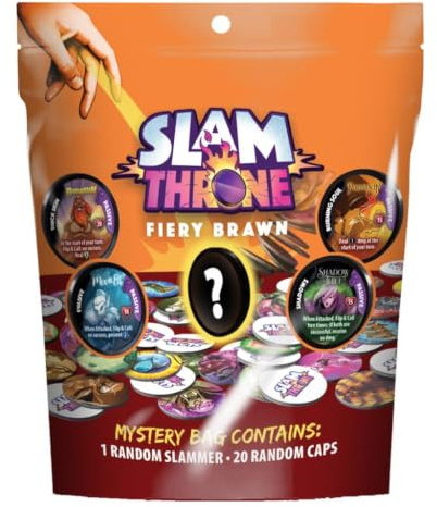 Dice Throne: Slam Throne - Fiery Brawn Cap-Duellspiel, Englisch | 1 zufälliger Hero Slammer, 20 zufällige Caps, 1 bis 2 epische oder legendäre Caps; 1+ Spieler, 8+
