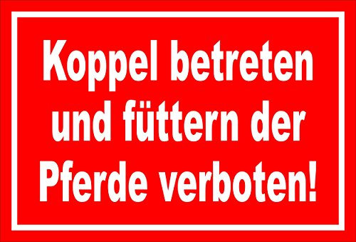 Melis-Folienwerkstatt Schild - Pferde füttern - 30x20cm | 3mm Hartschaum – S00039-009-D - 20 Varianten