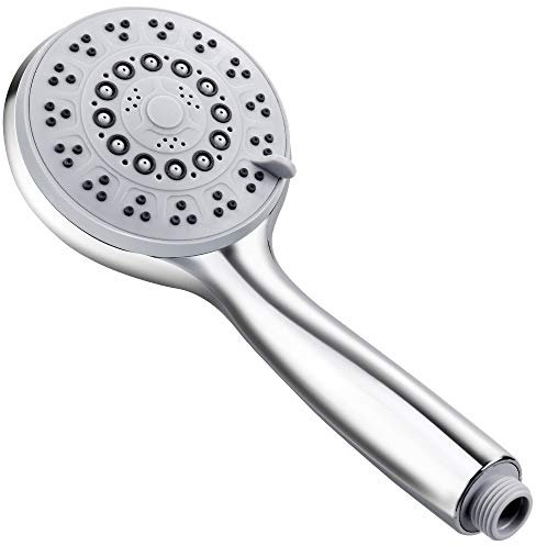 Rovtop Alcachofa de Ducha - Mano la Cabeza de Ducha Ahorro de Agua Extraíble de Cromo Ducha Cabezal de Ducha de Masaje Universal - 5 Modos