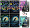SiYear Scratch Paper Regenbogen Gemälde Skizze, City Series Night Scene, Scratch Painting kreative Geschenk, Scratchboard für Erwachsene und Kinder, mit 4 Tools (Hunde + Delfine)