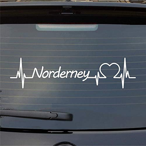 Hellweg Druckerei Norderney Herzschlag Puls Insel Nordsee Liebe Auto Aufkleber Sticker Heckscheibenaufkleber