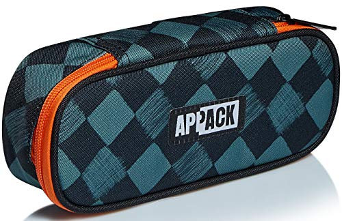 Appack Bustina Ovale a ppack, Yuzer, Verde, Portapenne Scuola con Organizer Porta Penne