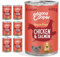 Edgard & Cooper Senior Grain-Free Wet Dog Food, (Chicken & Salmon 6 x 400g), Natural Dogs Food in Tins with Fresh Meat, High Protein, Hypoallergenic, No Added Sugar