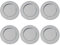 KX-WARE Silver Galvanized Steel Charger Plate, 13-inch Beaded Charger Plates Dinnerware Dishes, Set of 6
