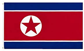 Stormflag Nordkorea Flagge 3x5ft Nord Korea Flagge 90cmx150cm Polyester Pongee 90g mit Ösen mit Doppelnadel genäht.