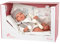 Arias ARI98075 Reborn Vega Puppe 40 cm mit weißer Decke, realistisches Baby mit Grauer Wäsche, Schnuller und Windel, Gliedmaßen aus Vinyl und weichem Körper, Spielzeug für Jungen und Mädchen ab 3