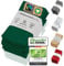 BewusstGrün® 12 Faire & Nachhaltige Stoffservietten + Faltanleitungen I 100% Bio-Baumwolle I 45x45 cm Grün