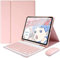 PboyiqiS Keyboard Case with Mouse for 9.7 iPad 2018/2017 (6th/5th Generation)/Pro 9.7/iPad Air 2&1- Detachable Wireless Bluetooth Keyboard Pencil Holder Slim Leather Cover (iPad 9.7inch, Pink)