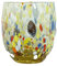 Murano Glass Drinking Glass Tumbler Multi Coloured Hand Painted Millefiori 9cm (Yellow)