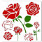 GORGECRAFT Große Rose Blume Schablonen Zum Malen Auf Holz Wand Boden Leinwand Scrapbook Karte 11.8x11.8 Zoll Wiederverwendbare Vorlage Zeichen Home Decor