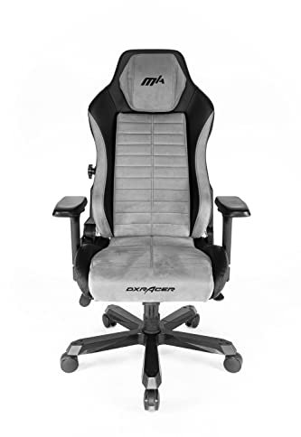 DXRacer Silla Gaming, Cuero SINTÉTICO Master Racer, Gris, Acacia, Multicolore, Taille Unique