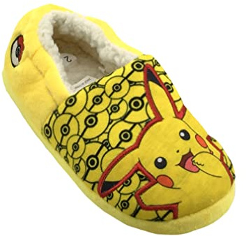 Pokemon Boys or Girls Kids Slippers, Pikachu Charmander Size 9-5