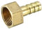QUARKZMAN 8mm Raccord cannelé x 3/8 PT Femelle Filetage Laiton Barbillon Tuyau Raccord x 1 Pièce Tuyau Connecteur Adaptateurs pour Tuyau Connexion, [Doré]
