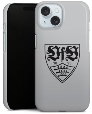 Premium Case kompatibel mit Apple iPhone 15 Smartphone Handyhülle Schutzhülle glänzend Offizielles Lizenzprodukt VfB Stuttgart Logo