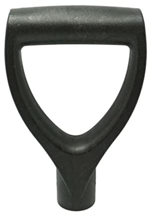 Veesper Spade Handle Garden Fork Shovel Handle D Shaped Plastic Grip for Digging Raking Tools Garden Fork Handle Replacement Black