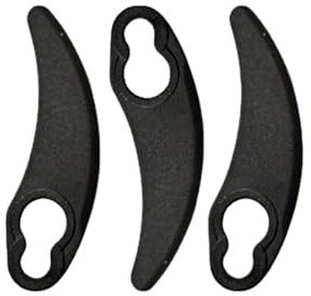 MISEO 3 Pezzi Accessori for Attrezzi da Giardino Tosaerba a Mezzaluna Nera Lama in plastica Tosaerba frullino for Prato Durevole Lama in plastica for falciatura