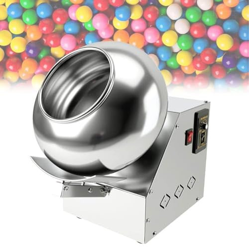 Macchina Per Spalmare Zucchero Elettrica, Rivestimento Professionale Per Palline Di Zucchero 2-5 Kg/H E Spalmatrice Per Lucidatura Ad Asciugatura, Velocità Di Rotazione Regolabile, Per Industrie Alim
