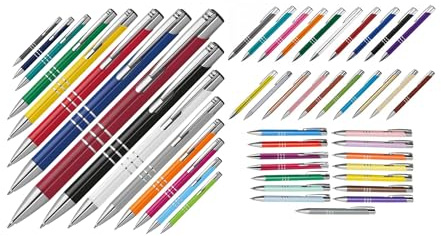 Livepac-Office MEGABUNT 50 Metall-Kugelschreiber mit 50 verschiedene Farben