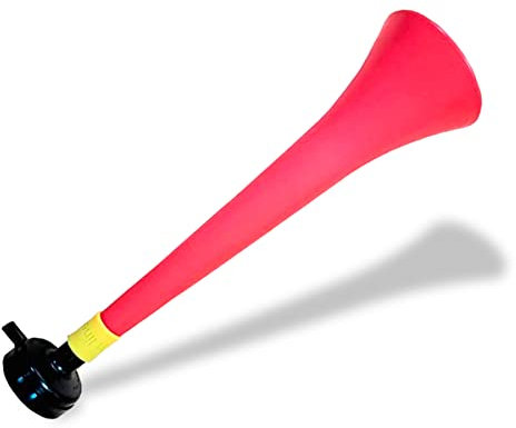 FUN FAN LINE Vuvuzelas Trompeten-Set mit 10 stück, anpassbar, Sie können bis zu 3 Farben in Mundstück, Körper und Ring kombinieren, Fußball, Konzerte und Sportveranstaltungen – 108 dB Lärm
