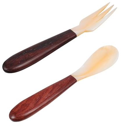 Alipis Caviar Spoon Forks Portable Tableware for Camping Picnic Party Friends Vegetarian