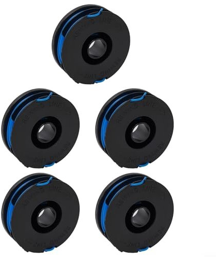 URPIZY Strimmer Spool & Line,Trimmer Spool Line,Grass Strimmer Replacement Spool for Spear & Jackson GT450,GT600,N1F-GT-280/450-D,N1F-GT-300/600-D,S4528ET,S6030ET(5pcs)