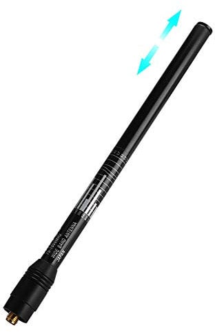 High Gain Telescopic Antenna 2.15dBi 70-1000MHz SMA J HT/Scanner, Supports Both 144/430MHz TX Frequency and Suitable for Many Types of Machines