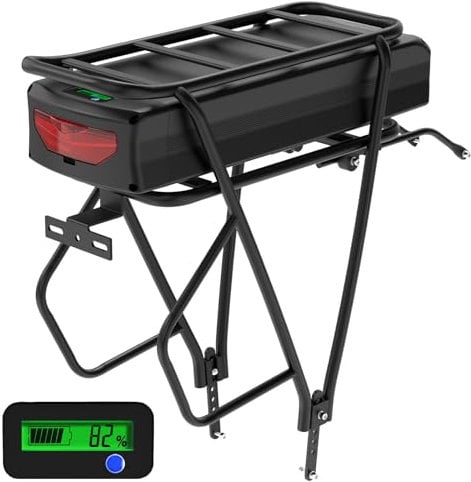 52V 27Ah Ebike Battery with Rack Mountain Electric Bike Battery for 2000W/1800W/1500W/1000W/700W/500W/250W Motor