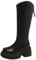 Generico Stivali Donna Alti con Tacco Texani Invernali Tronchetti a Metà Polpaccio Stivali Camperos Donna Scarponcino Tacco Medio Stivaletti Donna Boots Cerniera a Punta Stivaletto