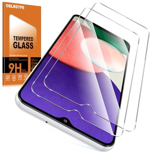 Oelrstfe Verre Trempé pour Samsung Galaxy A22 5G 2 Pièces,Film Vitre Protection écran Dureté 9H Anti Rayures Sans Bulless Ultra Transparent HD Haute Sensibilité Protecteur D'écran pour Samsung A22 5G
