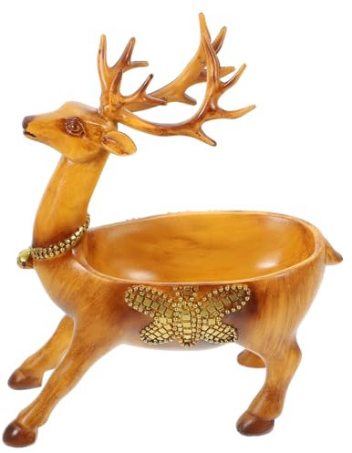 TOGEVAL Boîte De Rangement Forme De Cerf Support Décoratif Pour Bijoux Et Clés Ornement De Bureau Élégant Fin