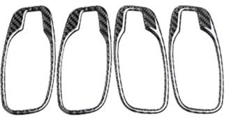 Car Interior Door Handle 4pcs/Set Carbon Fiber Auto Interior Door Handle Cover Decoration Stickers For BMW E60 5 Series 2005-2010 Inner Door Handle