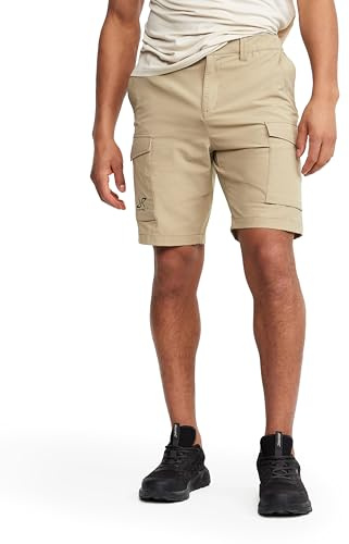 RevolutionRace Adventure Cargo Stretch Shorts für Herren, Leichte und Praktische Wandershorts, Khaki, XL