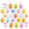 24 Stück Bunte Ostereier aus Kunststoff zum Aufhängen, Ostereier Deko Ostereier zum Aufhängen, Ostereier zum Aufhängen für Ostern Geschenk Osterjagd Osterbaumschmuck Zuhause Garten Party Deko