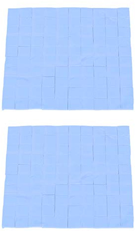 Miskall 100×100×1mm Thermal Silicone Heatsink Pad, 2Pcs Gpu Thermal Pads Reusable Thermal Conductive Silicone Pad for CPU Cooling Conductive Cooler