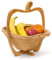 Unibos | Foldable Apple-Shaped Basket: 30 x 27 x 22.5 cm Folding Bamboo Fruit Bowl Holder Basket & Collapsible Cutting Board Wooden Fruit Bowl With An Apple-Design
