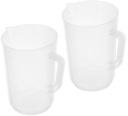 Zerodeko 2pcs Stroke Oil Measuring Cup Graduated Liquid Measuring Jug for Automotive Use