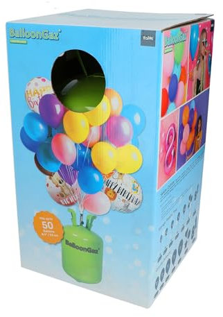 Helium-flasche für ca. 50 Luftballons Folienballons Ballongas 360 Liter (0,36 m³) Party Dekoration