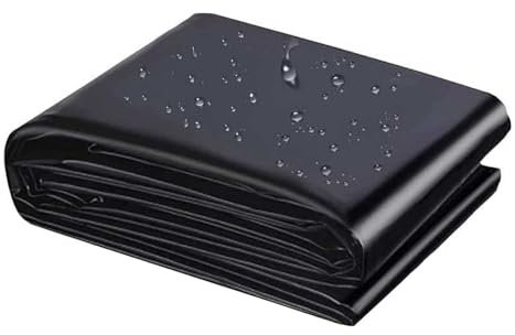 Revestimiento para estanques de 3x5m 6x8m 7x12m 10x15m, lona impermeable y plegable de HDPE para jardín, piscina, aislamiento de jardinería y protección contra escombros de construcción.(4x6m)