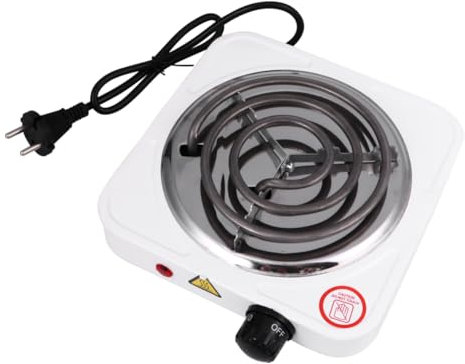 Cabilock Einzelbrenner Elektroherd 1000W Tragbares Kochfeld mit Temperaturregelung für Camping und Zuhause Energieeffizienter Tischbrenner mit Überhitzungsschutz