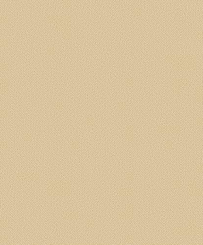 WPE® Heavyweight Vinyl Textured Wallpaper – Realistic Sisal Weave Effect, Herringbone Pattern, Cream Sand Fabric-Inspired Wall Covering for Living Room & Bedroom 10m x 0.53m - 7805