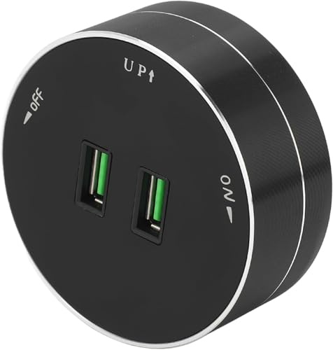 Herramientas compatibles con Adaptador de corriente inalámbrico multifuncional con puerto USB doble, toma de corriente redonda con indicador luminoso, CA 110-250 V