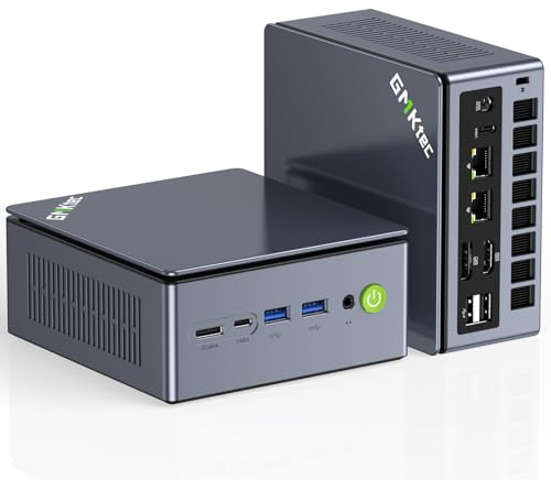 GMKtec Mini PC Gaming AMD Ryzen 7 PRO 6850U 32GB DDR5 1TB PCle SSD I226V Dual NIC LAN 2.5G Desktop Oculink Computer, Dual USB4, HDMI 2.1, USB-C M7 Ultra