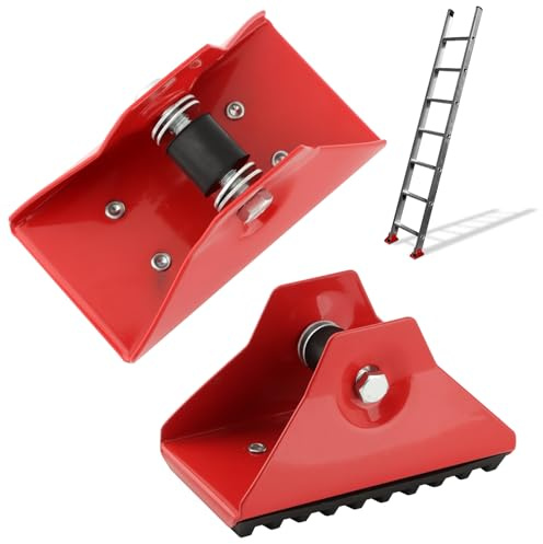2 Pack Ladders Feet Replacement Parts, Anti-Skid Shoe Kit for Extension Ladders Rubber Padded Feet Accessories Parts (Fixed)
