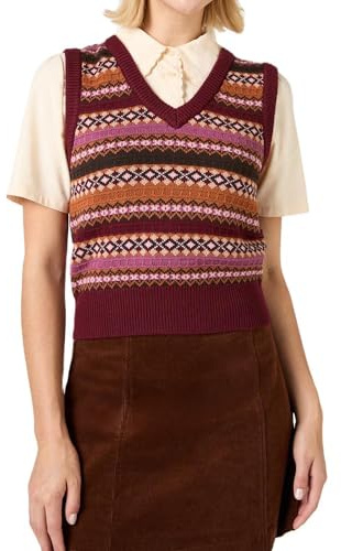 Women's Ladies Y2K Cable Knit Sleeveless Vest Knitted Jumper Tank Top Pull Over Casual Knit Sweater Tops