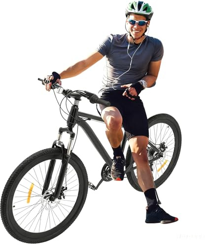 MIUKYUI 26 Zoll MTB Mountainbike 21-Gang Herren Damen Jugendliche bis 100kg Belastbar mit Scheibenbremsen Federung Cityrad für Herren Damen Jugendliche bis 185cm Körpergröße