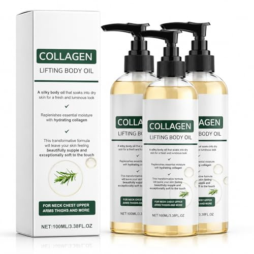 3PCS Collagen Lifting Body Oil After Shower, Collagen Oil for Skin Tightening, Magic Firming Body Oil for Firming, Moisturizes & Smoother Skin,Massage Oils for Legs & Full Body