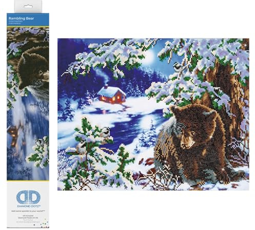 DIAMOND DOTZ DD10 Intermediate Kit, Rambling Bear, 42 x 52 cm